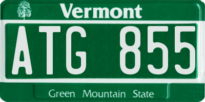 VT license plate ATG855