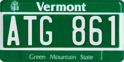 VT license plate ATG861