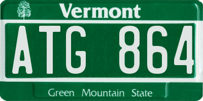 VT license plate ATG864