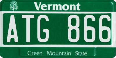 VT license plate ATG866
