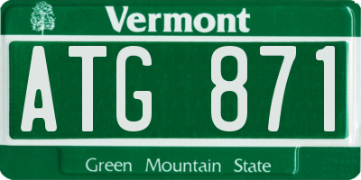 VT license plate ATG871