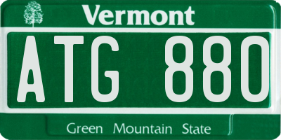 VT license plate ATG880