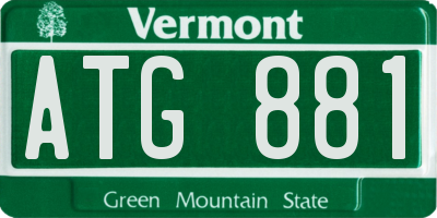 VT license plate ATG881
