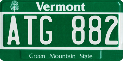 VT license plate ATG882