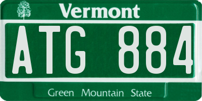 VT license plate ATG884