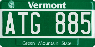 VT license plate ATG885
