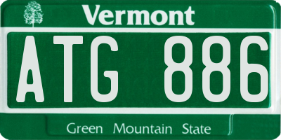 VT license plate ATG886