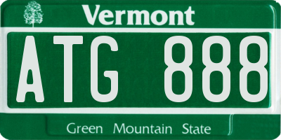 VT license plate ATG888