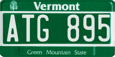 VT license plate ATG895