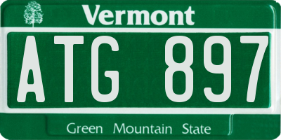 VT license plate ATG897