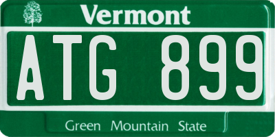 VT license plate ATG899