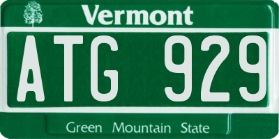 VT license plate ATG929