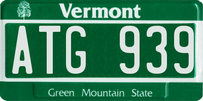 VT license plate ATG939