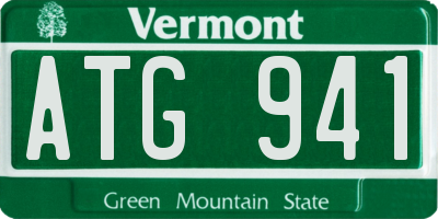 VT license plate ATG941