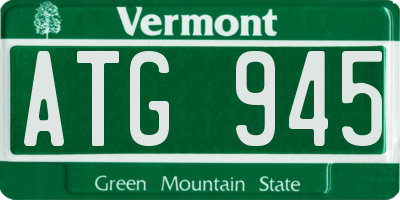 VT license plate ATG945