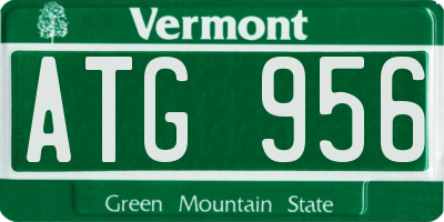 VT license plate ATG956