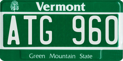 VT license plate ATG960