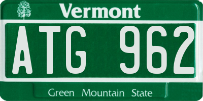 VT license plate ATG962