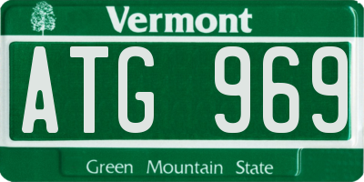 VT license plate ATG969