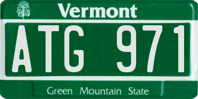 VT license plate ATG971