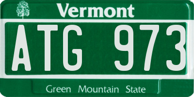 VT license plate ATG973