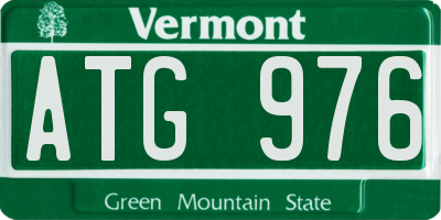 VT license plate ATG976