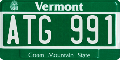 VT license plate ATG991