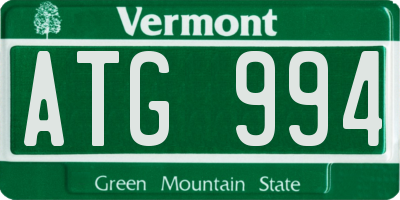 VT license plate ATG994