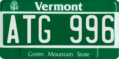 VT license plate ATG996
