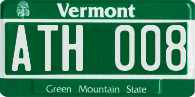 VT license plate ATH008