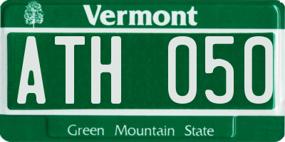 VT license plate ATH050