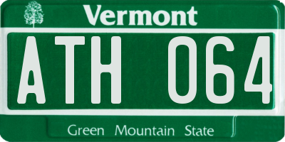 VT license plate ATH064