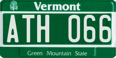 VT license plate ATH066