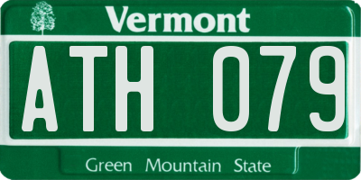 VT license plate ATH079