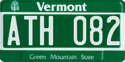 VT license plate ATH082