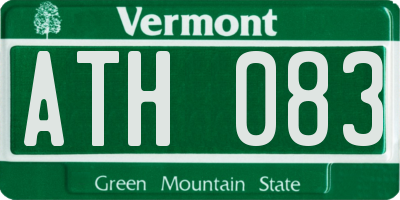 VT license plate ATH083