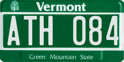 VT license plate ATH084
