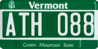 VT license plate ATH088