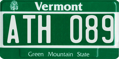 VT license plate ATH089