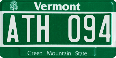 VT license plate ATH094