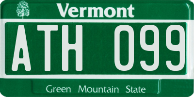 VT license plate ATH099