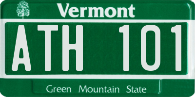 VT license plate ATH101