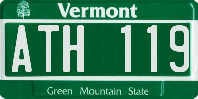VT license plate ATH119
