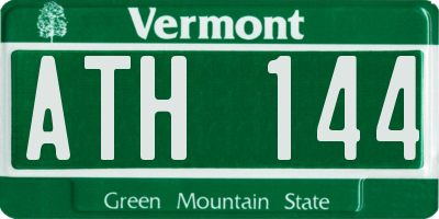 VT license plate ATH144