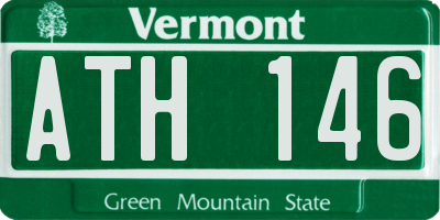 VT license plate ATH146