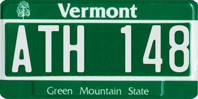 VT license plate ATH148