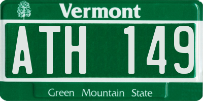VT license plate ATH149