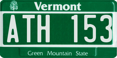 VT license plate ATH153