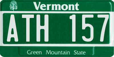 VT license plate ATH157