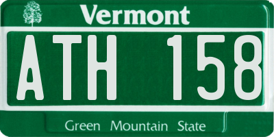 VT license plate ATH158